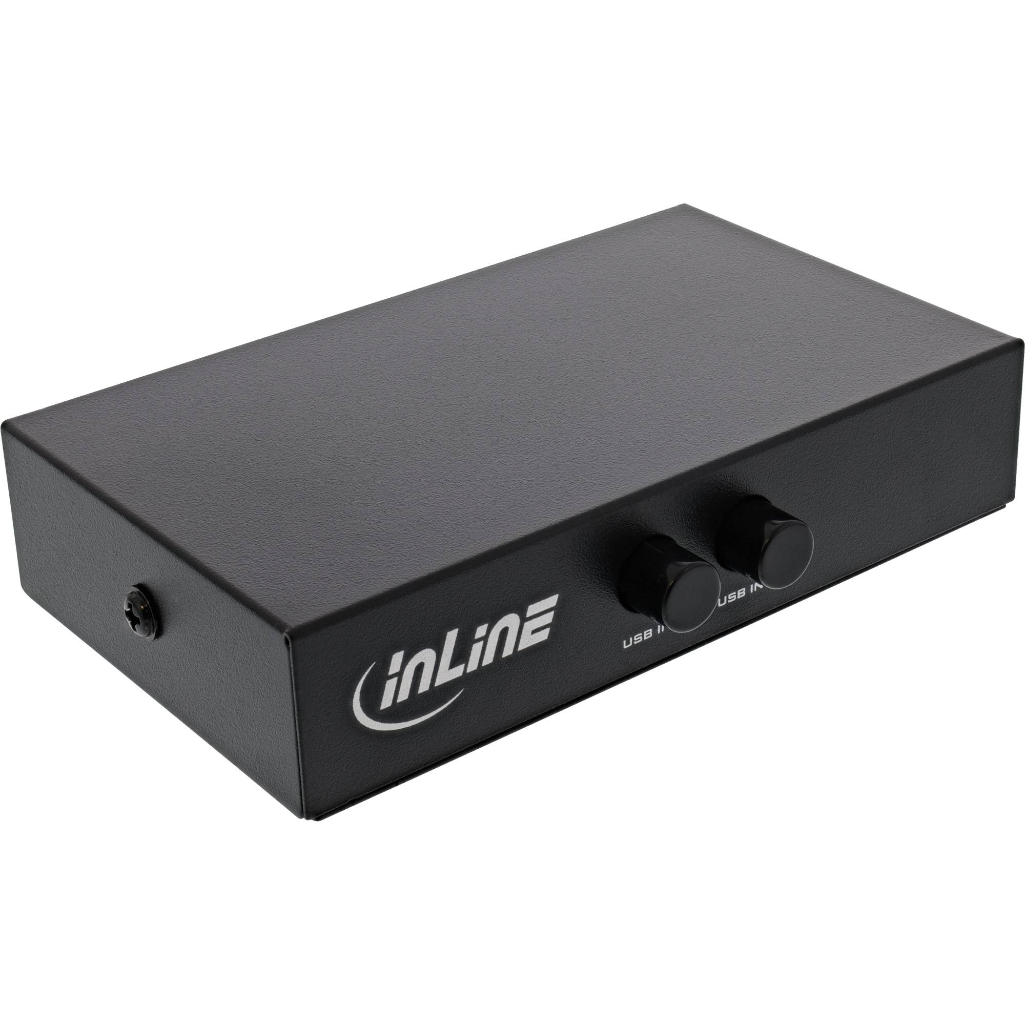 InLine USB 2.0 Umschalter manuell - USB-A Gerät an 2 Computer - extern