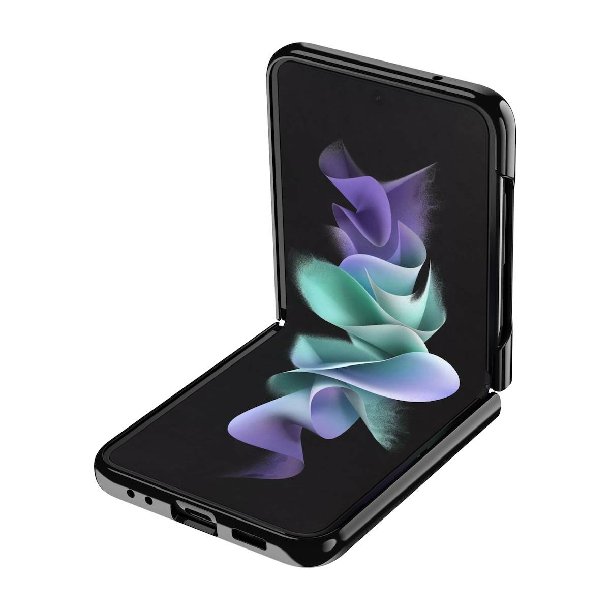 Für Samsung Galaxy Z Flip4 5G Design Piano Paint Hart Cover Handy Tasche Hülle Etuis Schwarz
