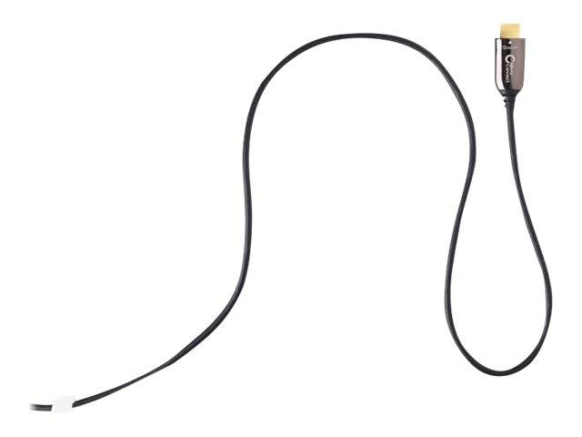 MicroConnect Premium - Kit HDMI-Kabel mit Ethernet - Hybrid Kupfer/Kohlefaser - Schwarz - HAOC-Kabel (Hybrid Active Opti