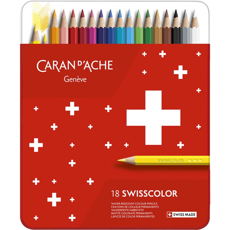 CARAN D'ACHE Buntstifte SWISSCOLOR, 18er Metalletui