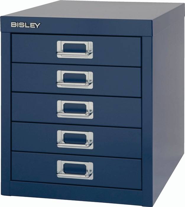 Schubladenschrank MultiDrawer? H325xB279xT380mm oxfordblau 5 Schubl.BISLEY