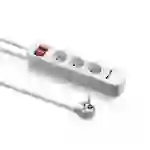 TROTEC Steckdosenleiste PVH3 mit 2 USB-Ladebuchsen | Langes 1,5 m Kabel PVH3: 3-Fach Schutzkontakt-Steckdosenleiste mit 2 USB-Ladeports (Typ A) TROTEC Steckdosenleiste PVH3 mit 2 USB-Ladebuchsen | Langes 1,5 m Kabel PVH3: 3-Fach Schutzkontakt-Steckdosenleiste mit 2 USB-Ladeports (Typ A)