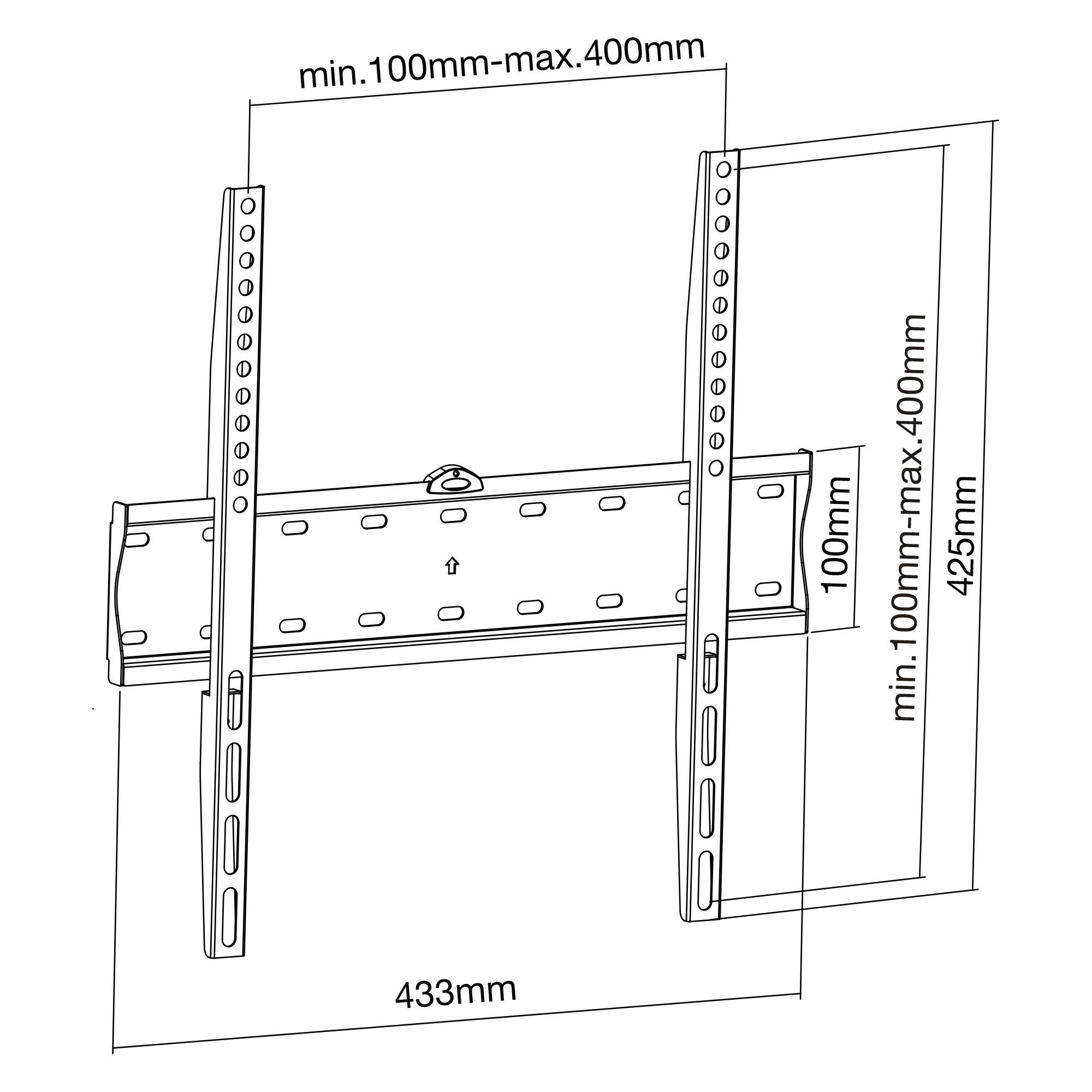 INLINE - Basic Wandhalterung - für Flach-TV 81-140cm (32-55"") - max. 40kg