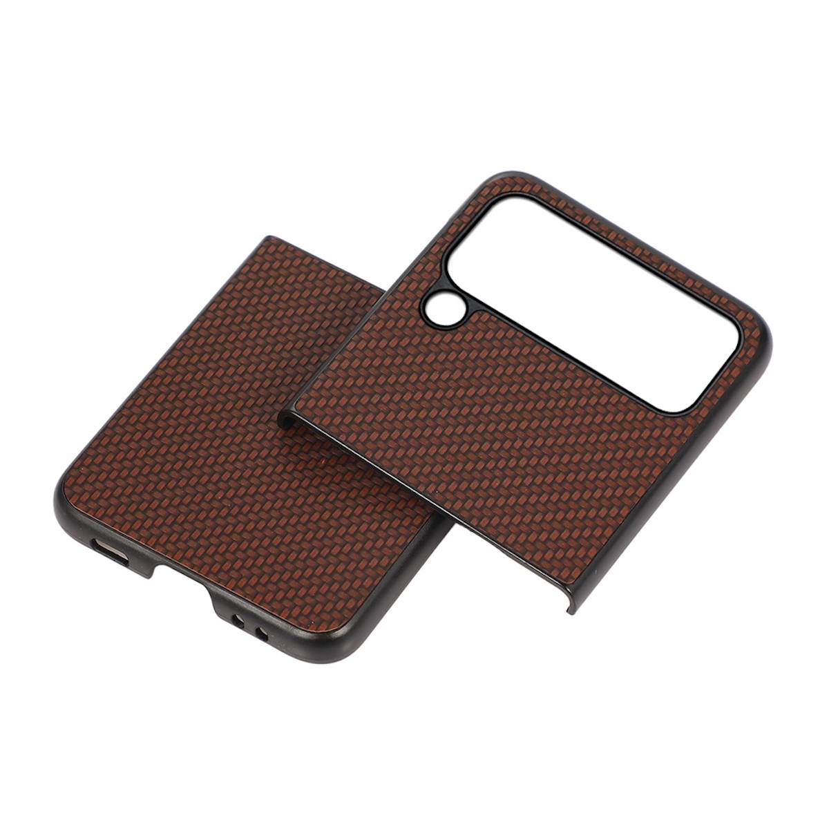 Samsung Galaxy Z Flip4 5G Carbon Kunststoff Silikon Cover Handy Tasche Hülle Etuis Braun