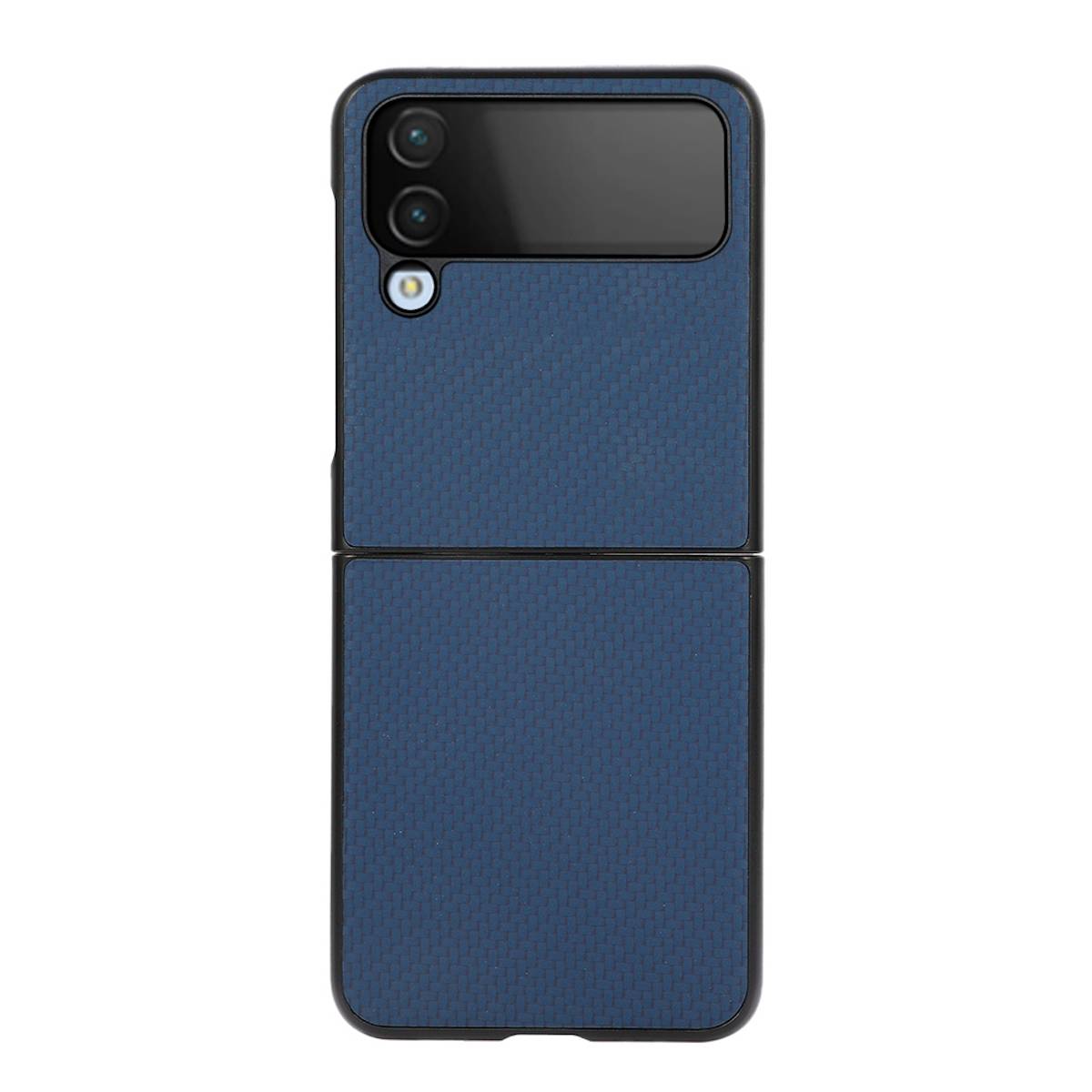 Samsung Galaxy Z Flip4 5G Carbon Kunststoff Silikon Cover Handy Tasche Hülle Etuis Blau
