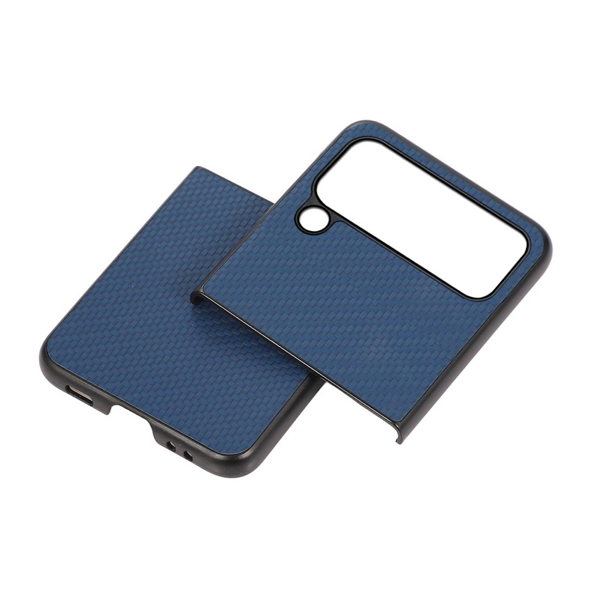 Samsung Galaxy Z Flip4 5G Carbon Kunststoff Silikon Cover Handy Tasche Hülle Etuis Blau