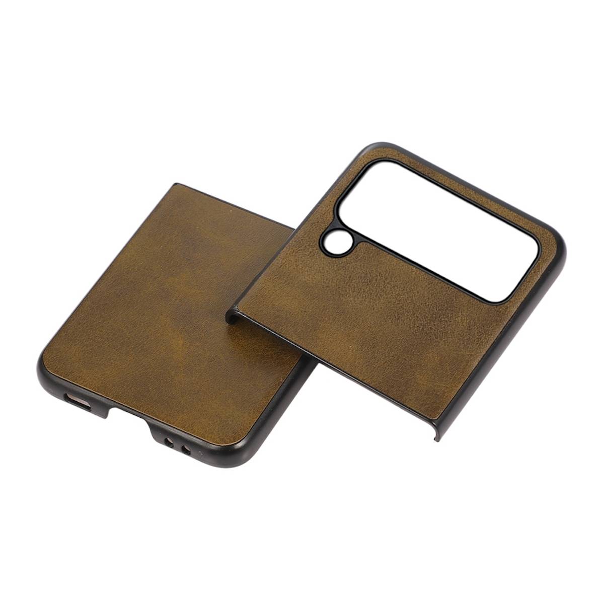 Samsung Galaxy Z Flip4 5G Struktur Kunststoff Cover Handy Tasche Hülle Etuis Braun