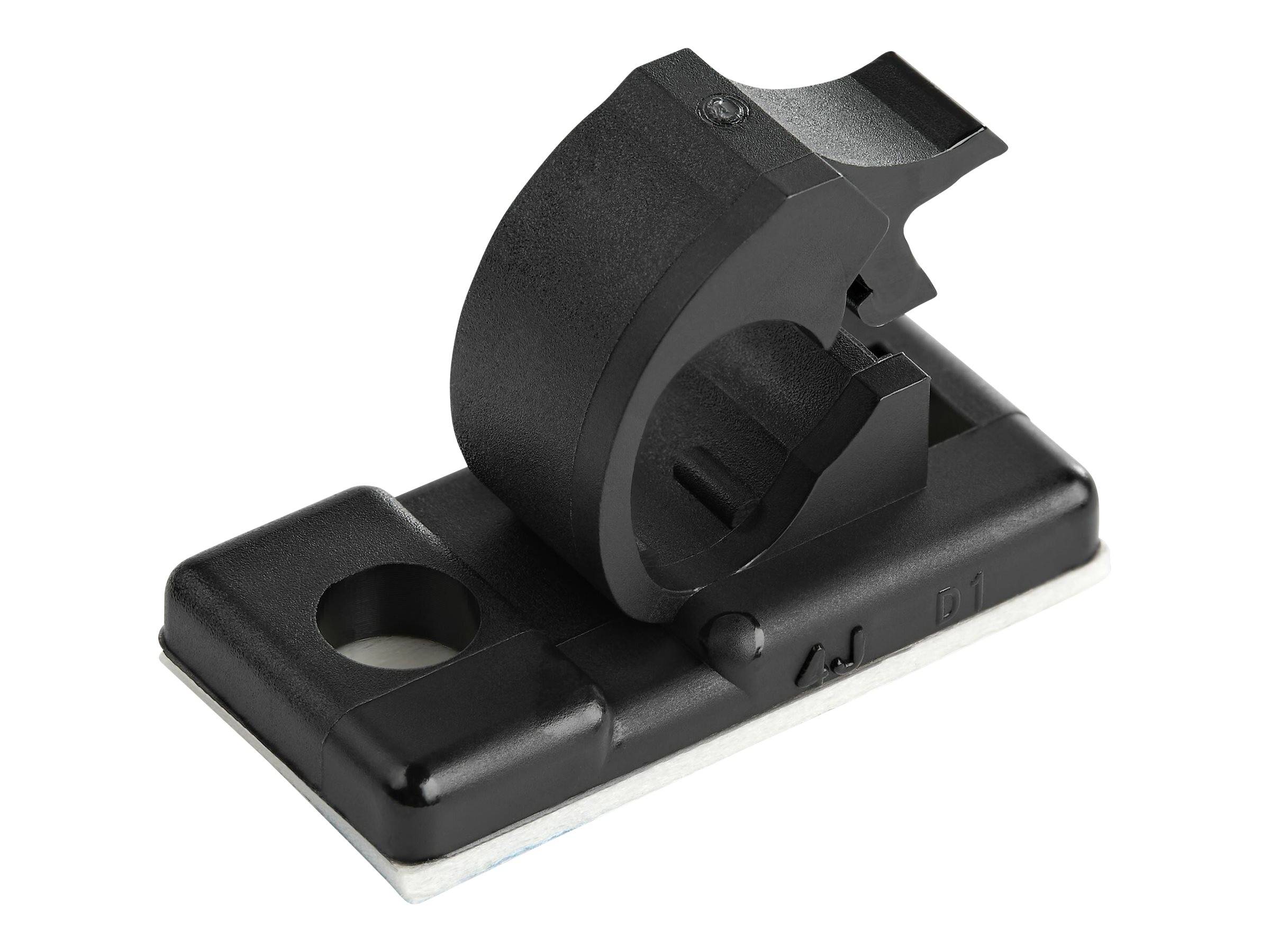 StarTech.com 100 Selbstklebende Kabelklemmen Klein - PC Kabelmanagement/Kabelhalterung - Kabel Organisator - Netzwerk/US