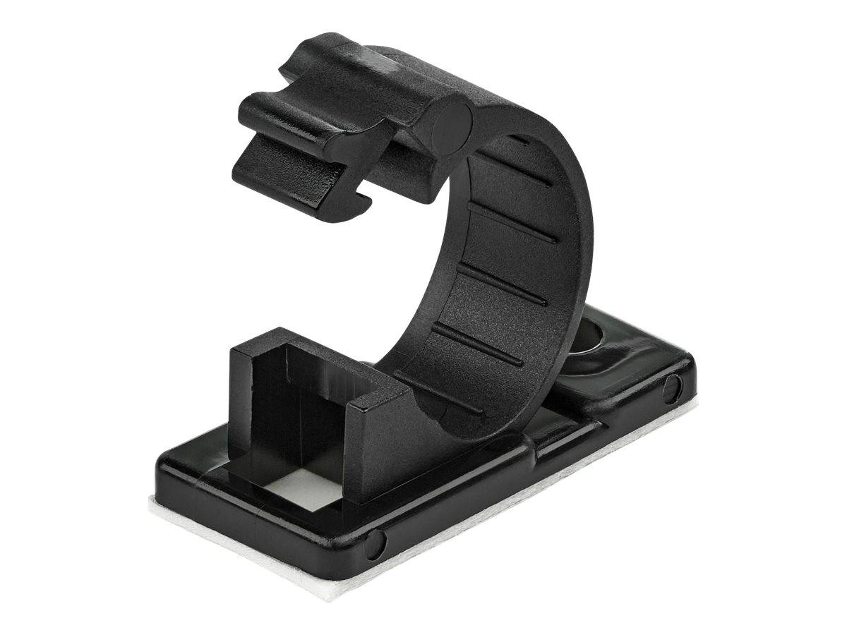 StarTech.com 100 Selbstklebende Kabelklemmen Mittel - PC Kabelmanagement/Kabelhalterung - Kabel Organisator - Netzwerk/U
