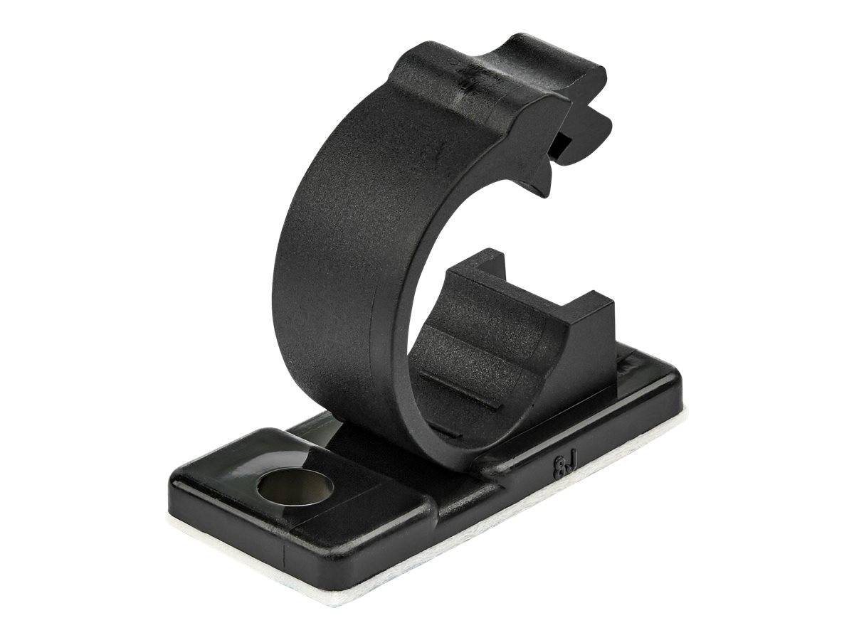 StarTech.com 100 Selbstklebende Kabelklemmen Mittel - PC Kabelmanagement/Kabelhalterung - Kabel Organisator - Netzwerk/U