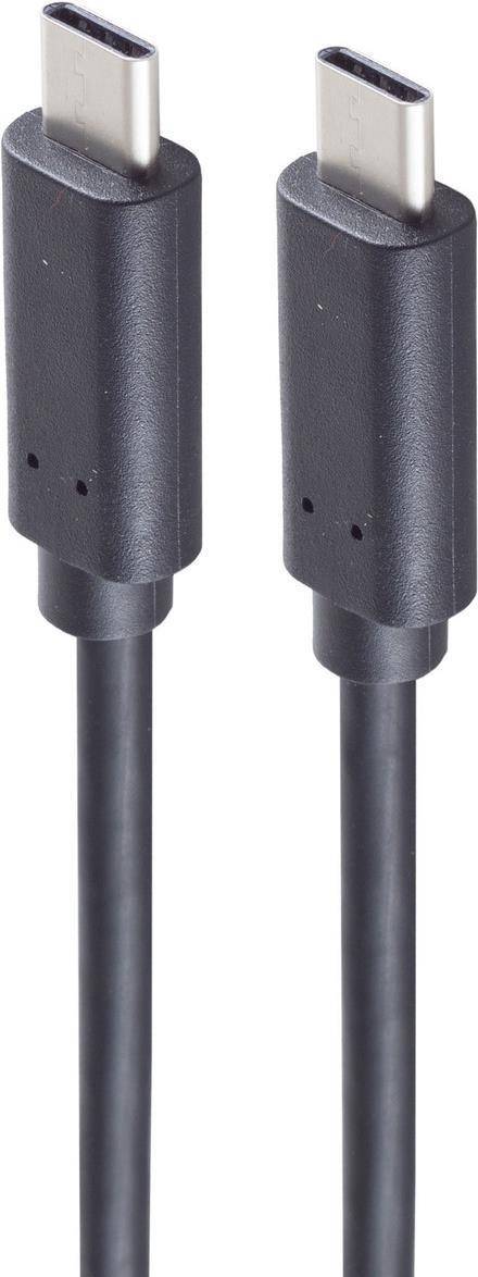 shiverpeaks ®-BASIC-S--USB-C Verbindungskabel--USB Kabel 3.2 USB Typ C Stecker auf USB Typ C Stecker, Gen 2x2 schwarz,