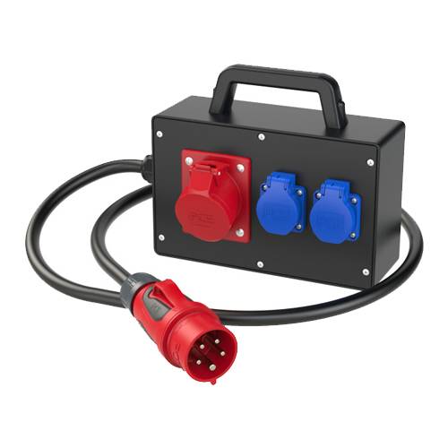 PC ELECTRIC 9216051 - Mobilverteiler "TRAUNSEE MV" (Eingang: 1x Stecker 400V/16A/5-pol + 1,5m Kabel | Ausgang: 1x