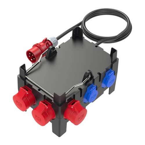 PC ELECTRIC 9130005 - Mobilverteiler "ISCHL MV" (Eingang: 1x Stecker 400V/16A/5-pol +2m Kabel | Ausgang: 3x