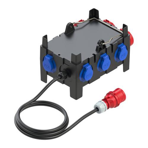 PC ELECTRIC 9130005 - Mobilverteiler "ISCHL MV" (Eingang: 1x Stecker 400V/16A/5-pol +2m Kabel | Ausgang: 3x