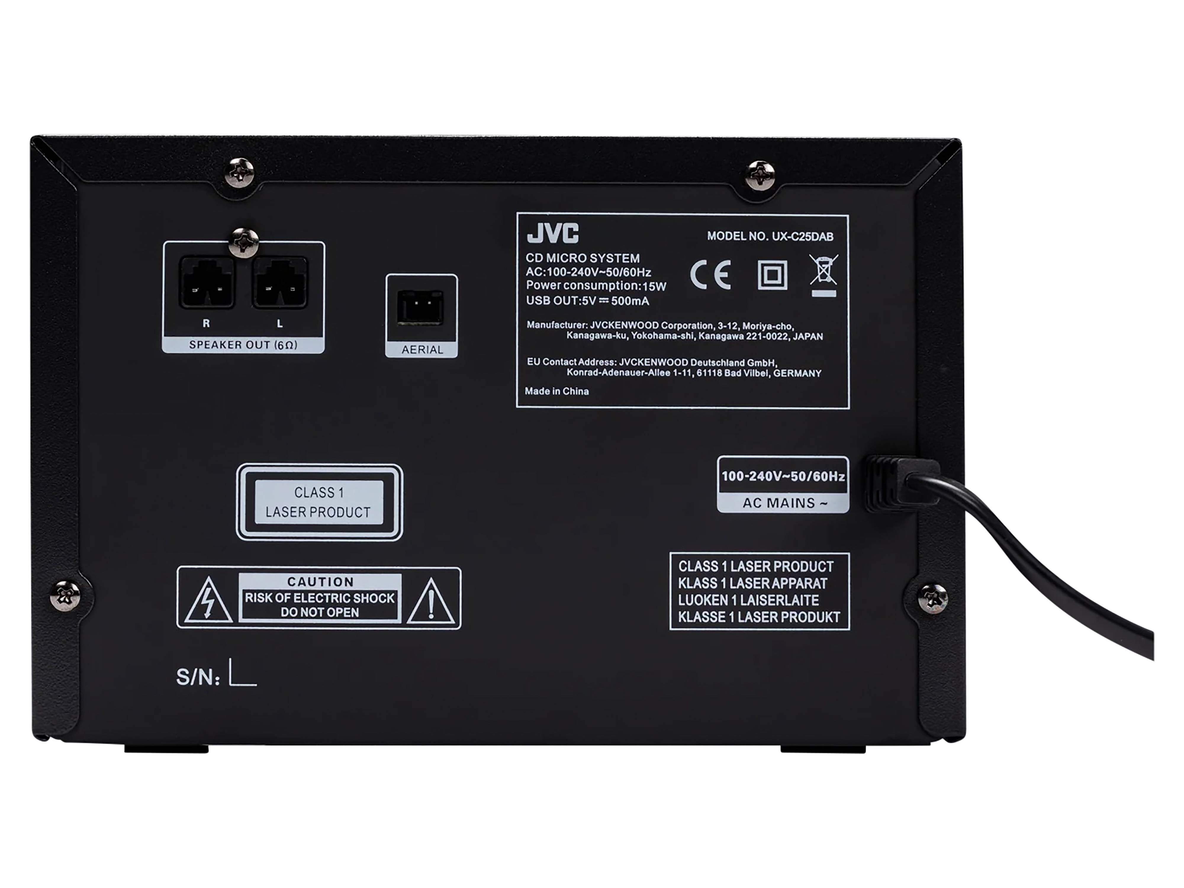 JVC Stereoanlage UX-C 25 DAB, schwarz