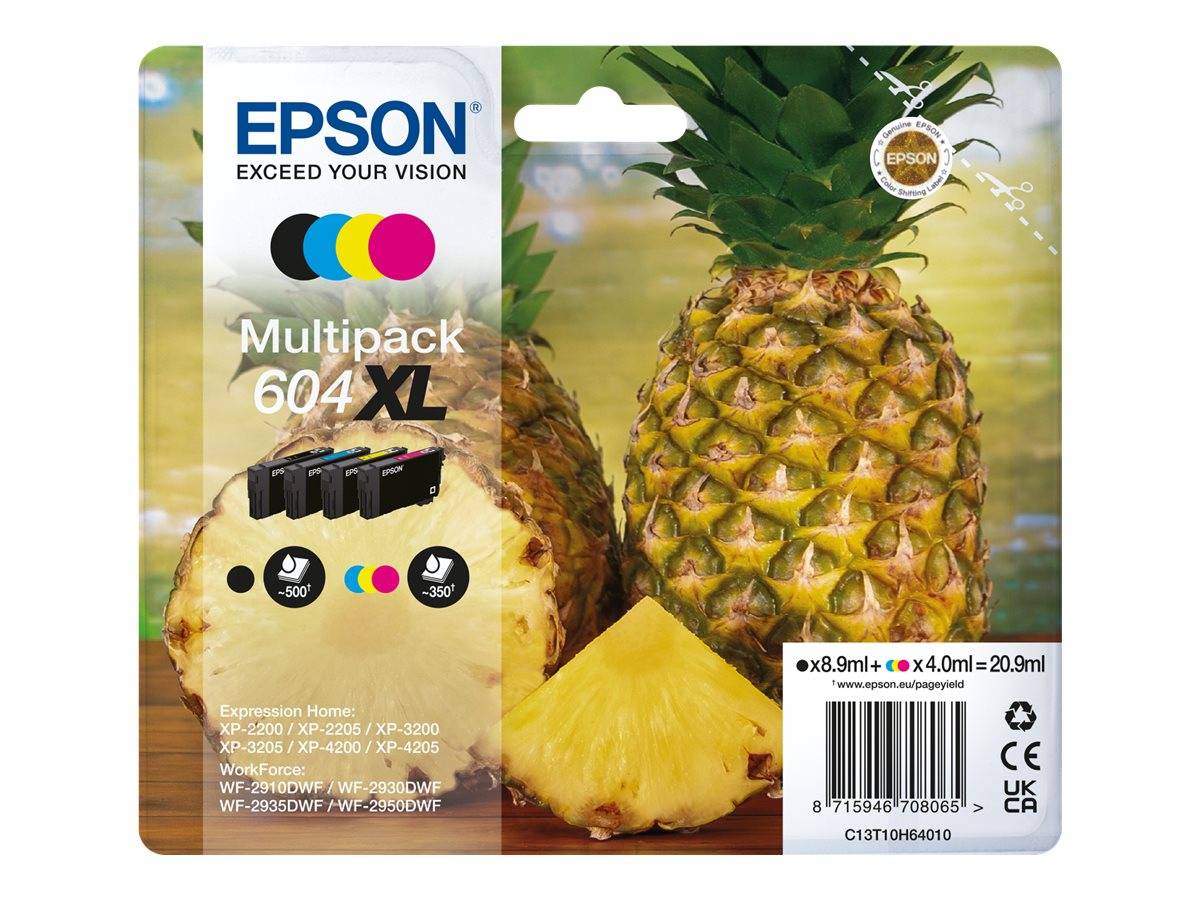 Epson 604XL Multipack - 4er-Pack - XL - Schwarz, Cyan, Magenta, Gelb