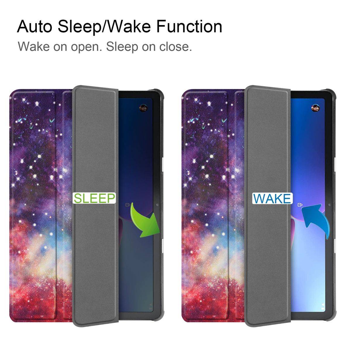 Für Lenovo M10 3. Gen 2022 3folt Wake UP Smart Cover Tablet Tasche Etuis Hülle Case Schutz Motiv 2