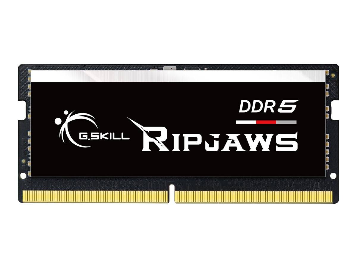 G.SKILL Ripjaws DDR5 Desktop-RAM-Modul in Vorderansicht auf weißem Hintergrund