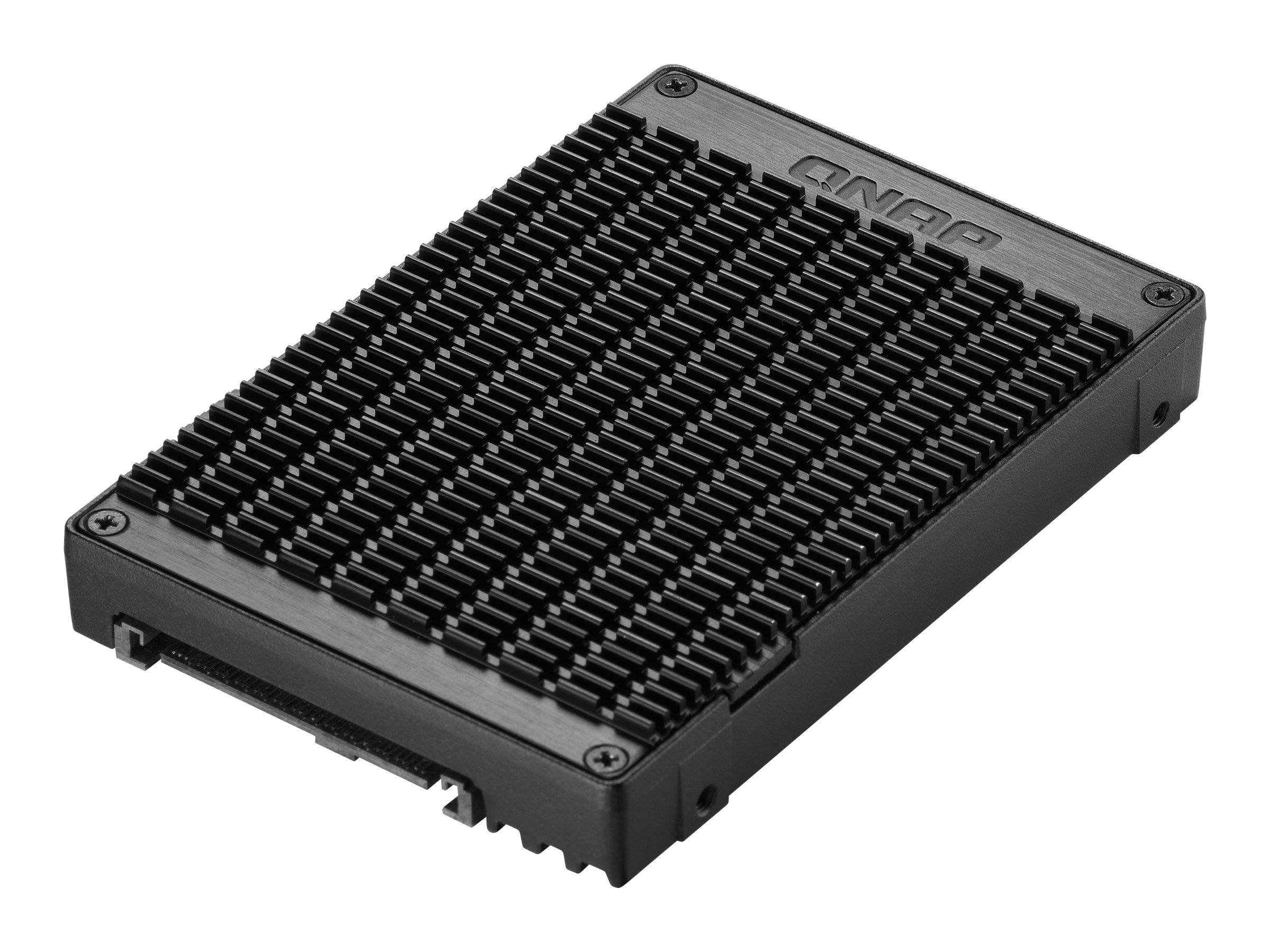 Schwarzes rechteckiges elektronisches Gerät mit gerippter Oberseite und vier Schrauben in den Ecken, in einer angewinkelten Produktansicht auf weißem Hintergrund.
