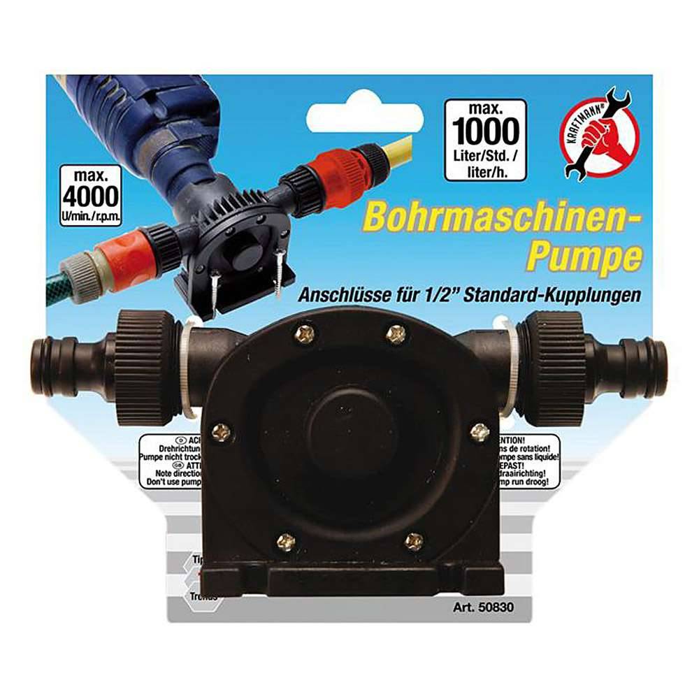 Bohrmaschinen-Pumpe - max. Fördermenge 1000 Liter pro Stunde