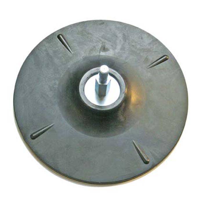 Gummistützscheibe - 125 mm - mit Aufspanndorn 6 mm
