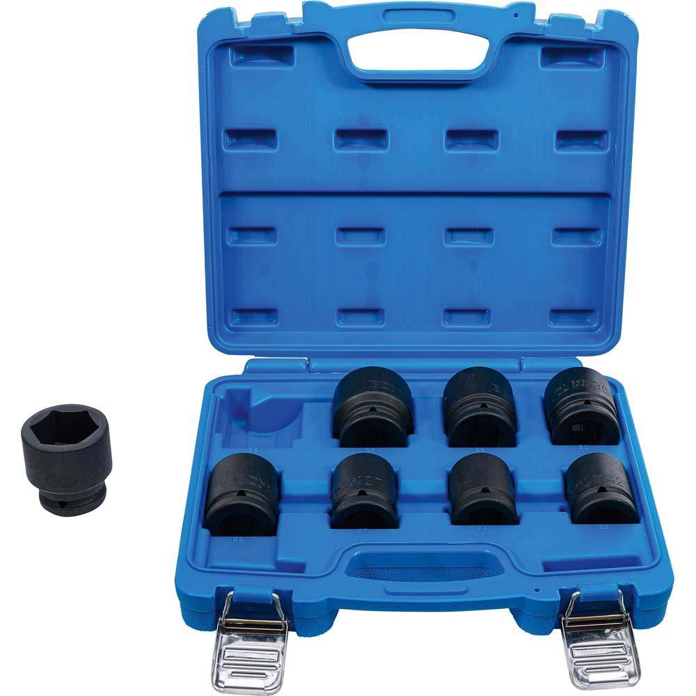 Kraft-Steckschlüssel-Einsätze - 3/4" - 8-tlg. - 22 bis 38mm - CV-Stahl