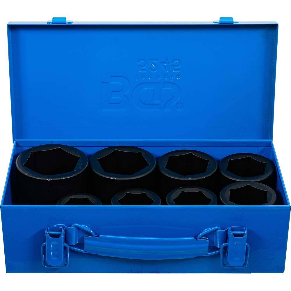 Kraft-Steckschlüssel-Einsätze - 8-teilig - 27 bis 50 mm - 1"