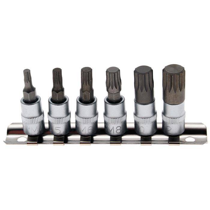 Bit-Einsatz-Set - Innenvielzahn - XZN - 1/4" - M4 - M12 - CV-Stahl