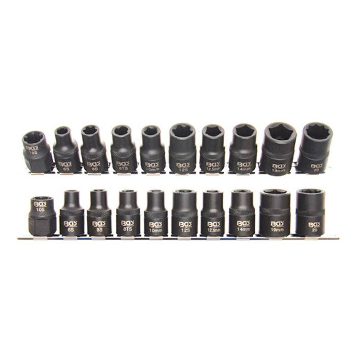 Spezial-KFZ-Steckschlüsseleinsätze - 3-5-6-10-kant - 10tlg.
