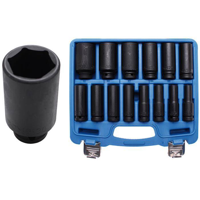 Steckschlüssel-Einsätze - Kraft 10 mm bis 32 mm - 1/2 " Antrieb - 14-tlg.