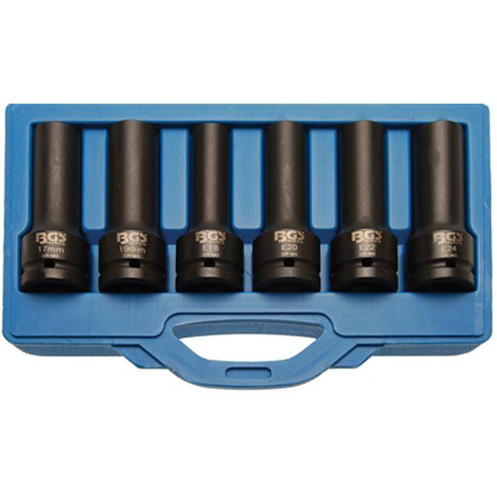 Kraft-Einsatz-Set - E-Profil - 12-kant - 3/4 " Antrieb - 6-tlg.