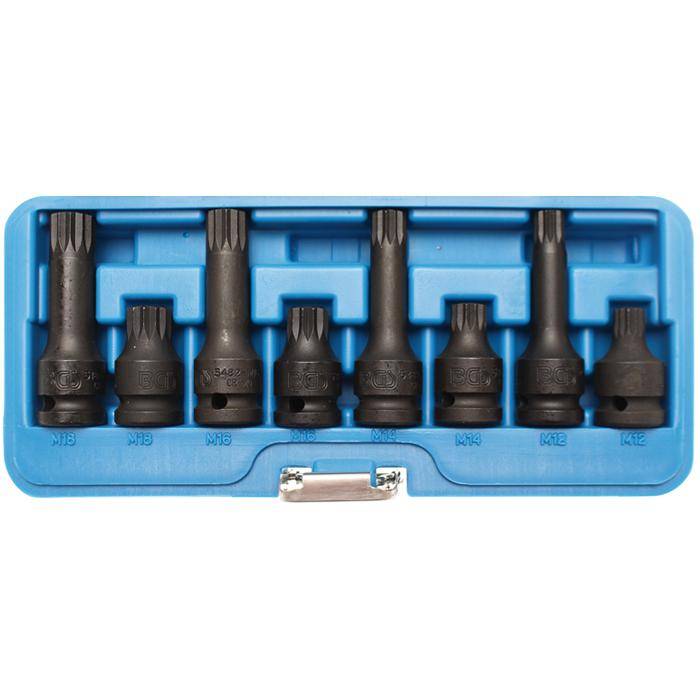 Kraft-Biteinsätze - 1/2 " Antrieb - Innenvielzahn - M12 bis M18 - 8-tlg.