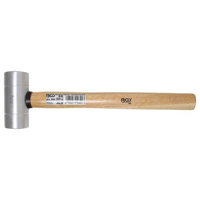 Aluminium-Hammer - mit Holzstiel - 500 g