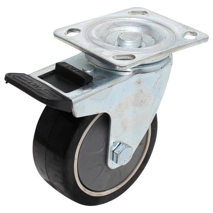 Lenkrolle - für Werkstattwagen - Rad-Ø 125 mm - Höhe 165 mm