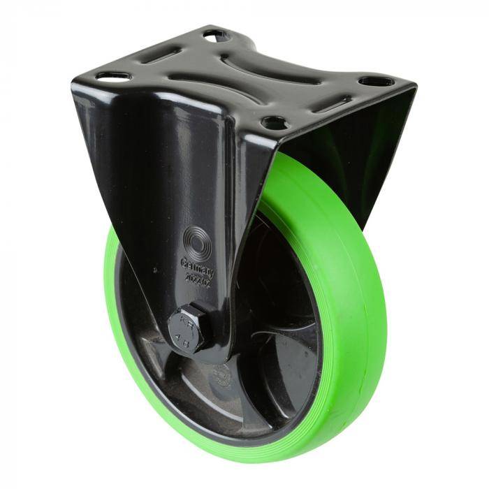 Transportrolle-Bockrolle mit Gabel aus Stahlblech - Rad-Ø 125 mm - Bauhöhe 155 mm - Tragkraft 120 kg