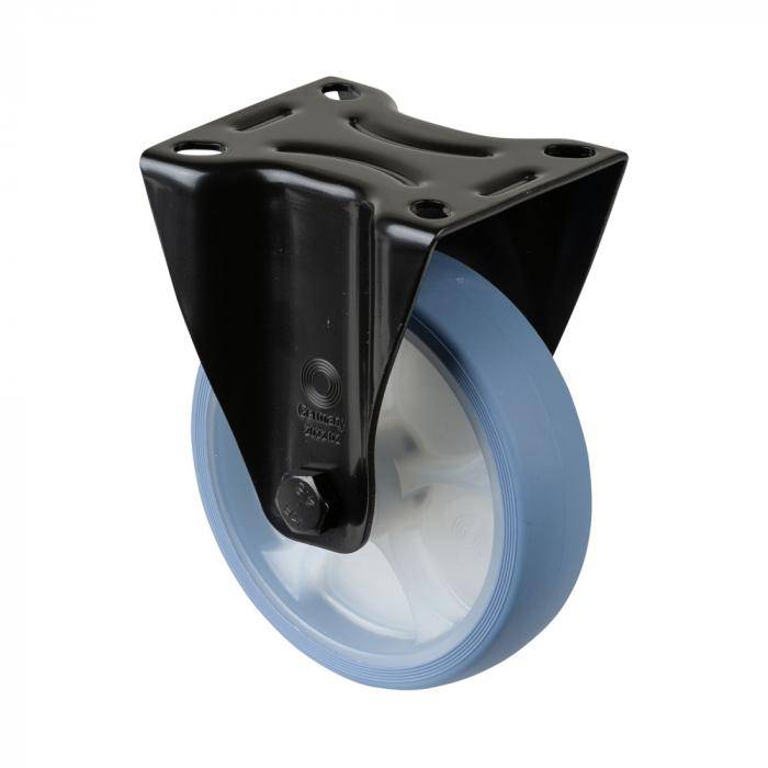 Transportrolle-Bockrolle mit Gabel aus Stahlblech - Rad-Ø 125 mm - Bauhöhe 155 mm - Tragkraft 120 kg