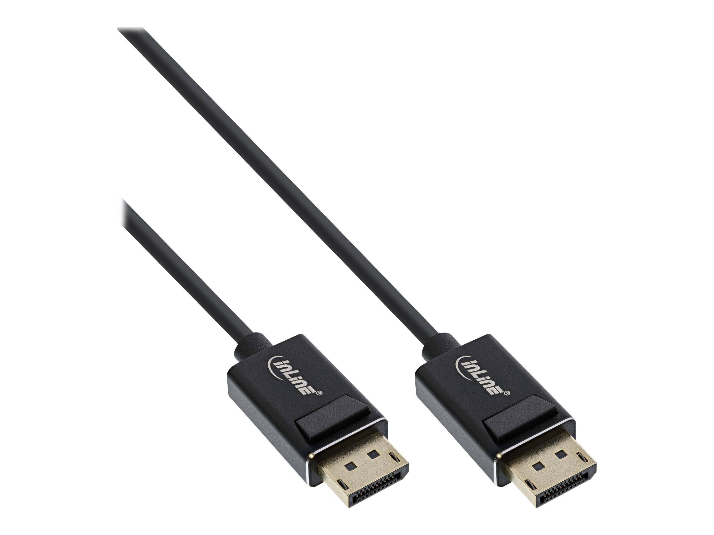 INLINE - DisplayPort 2.0 Kabel - 8K4K UHBR - schwarz - vergoldete Kontakte - 2m