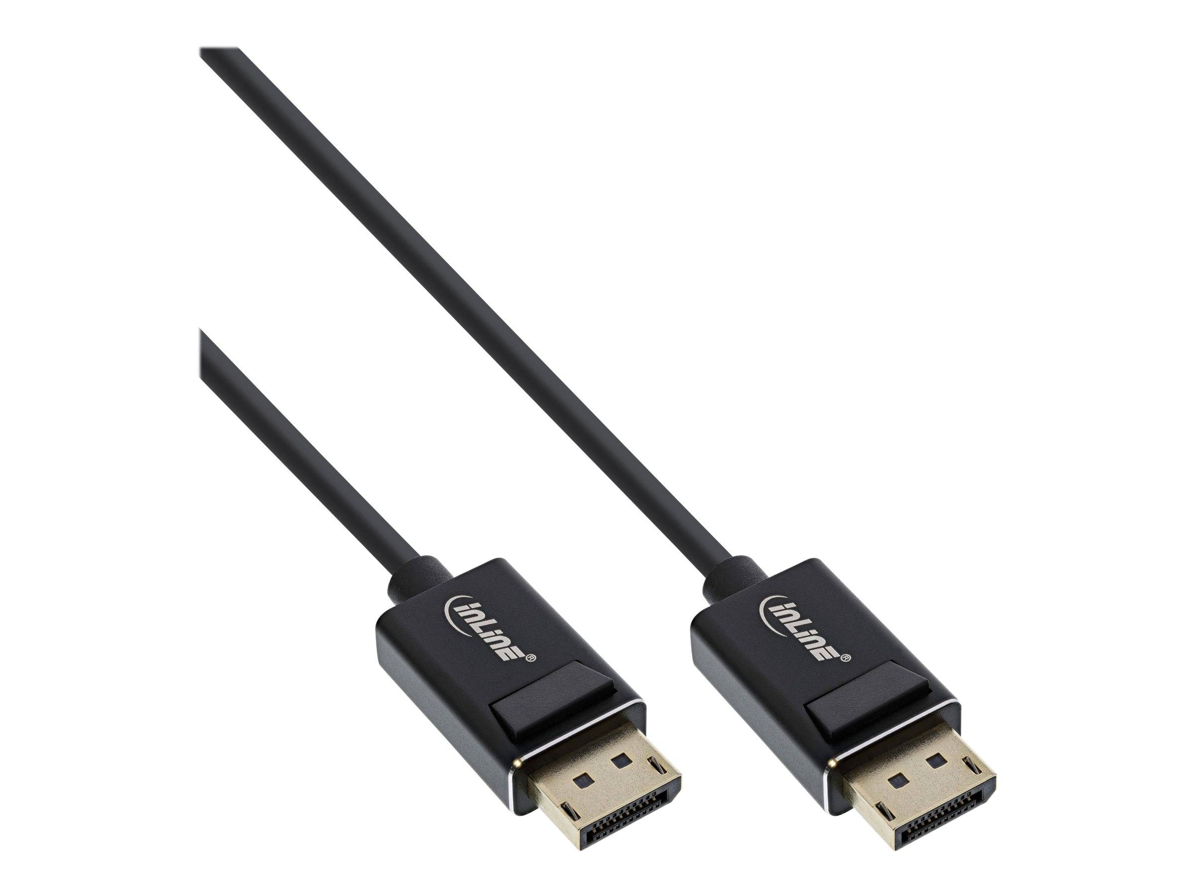 INLINE - DisplayPort 2.0 Kabel - 8K4K UHBR - schwarz - vergoldete Kontakte - 2m