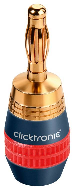 clicktronic Bananen-Stecker SimpleLock (1er Faltschachtel)