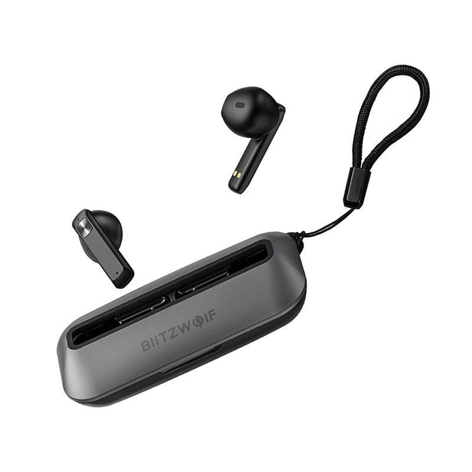TWS BlitzWolf BW-FPE1 Kopfhörer Hi-Fi Qualität Bluetooth V5.0 IPX4 In-Ear Kopfhörer Schwarz