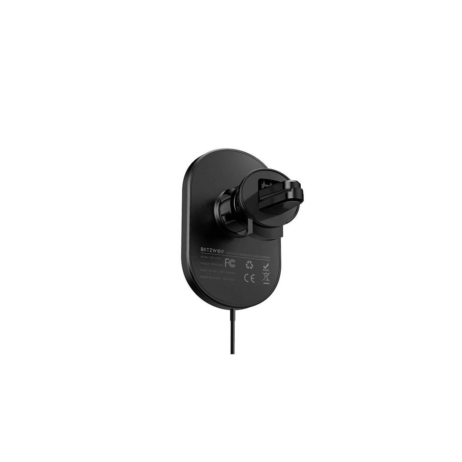BlitzWolf BW-CW4 15W Kabelloses Laden KFZ-Handyhalterung Smartphonehalterung fürs Auto Schwarz