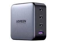 Ugreen - Netzteil - 100 Watt - 5 A - PD 3.0, QC 4+ - 4 Ausgabeanschlussstellen (USB, 3 x USB-C)