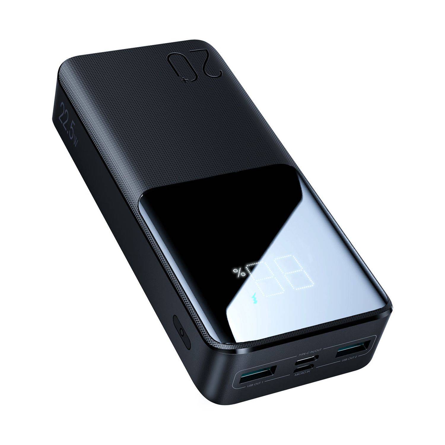 Joyroom Powerbank 22.5W 20000mAh PD QC3.0 AFC Externer Akku Schnell-Ladegerät schwarz