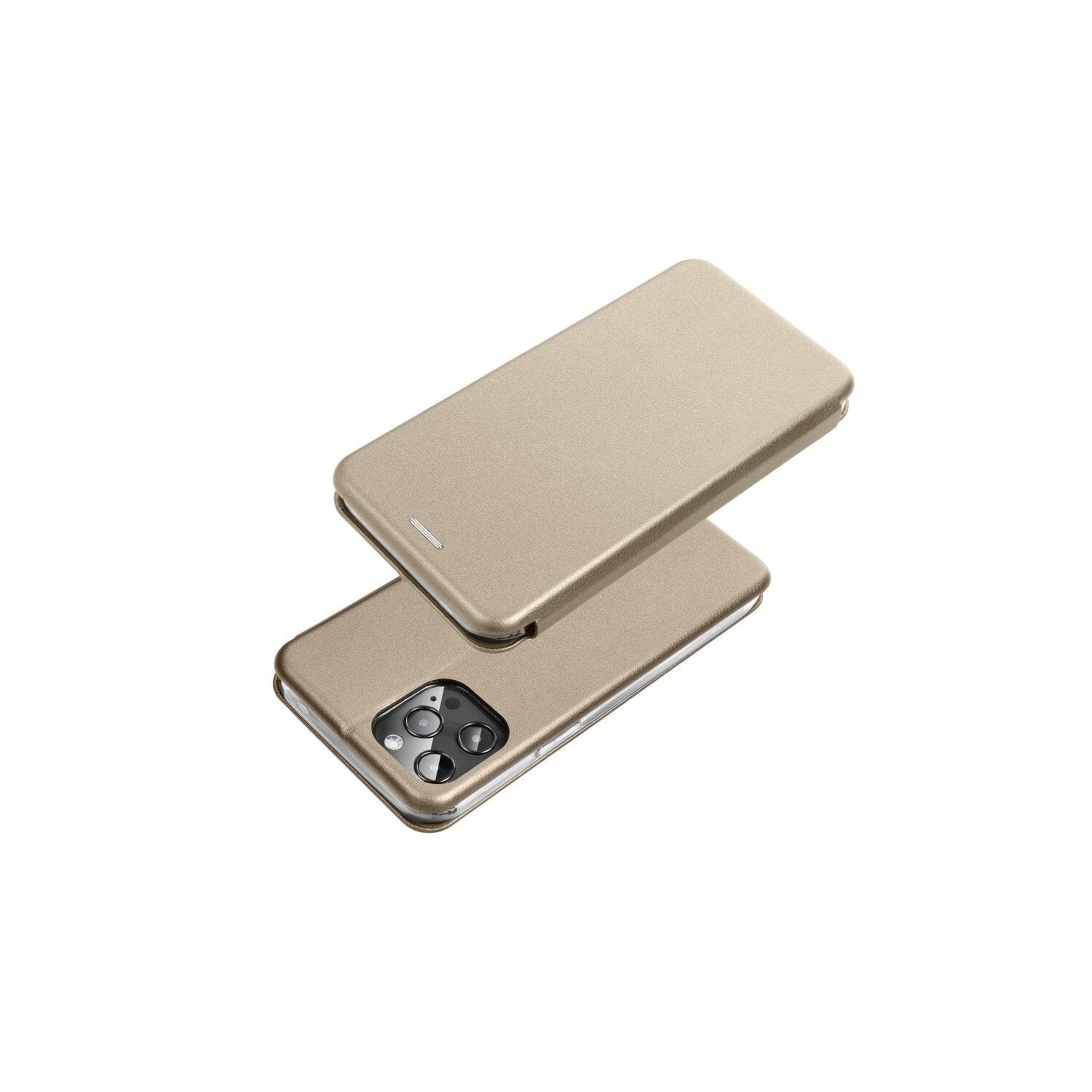 Elegante Buch-Tasche Hülle Leder Optik "Elegance" Wallet Book-Style Schale kompaitbel mit iPhone 14 Plus Gold