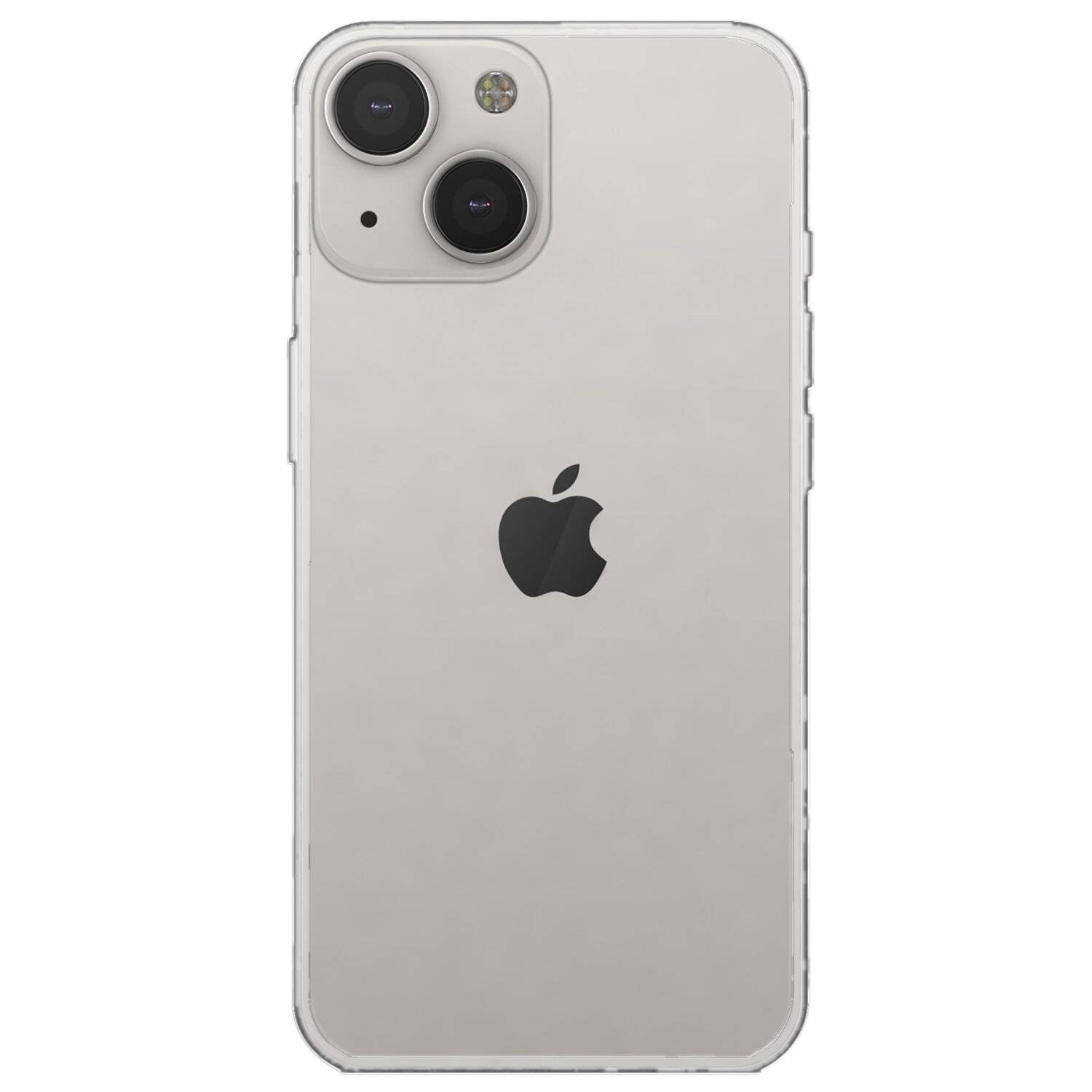 Silikon Hülle Basic kompatibel mit iPhone 14 Plus Case TPU Soft Handy Cover Schutz Transparent