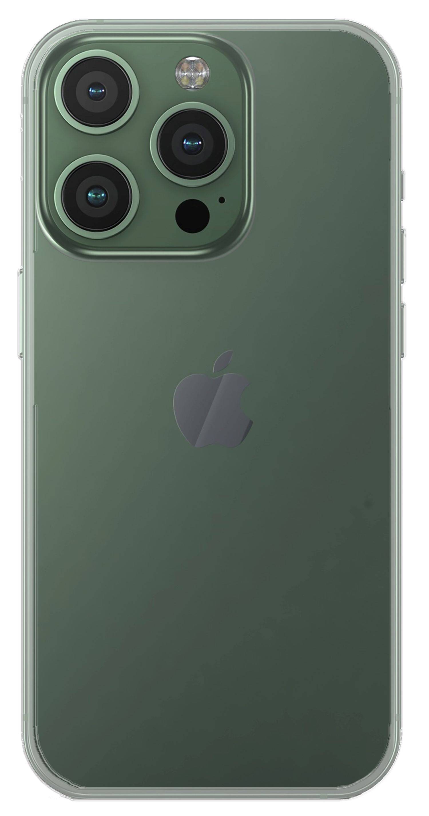 Silikon Hülle Basic kompatibel mit iPhone 14 Pro Case TPU Soft Handy Cover Schutz Transparent