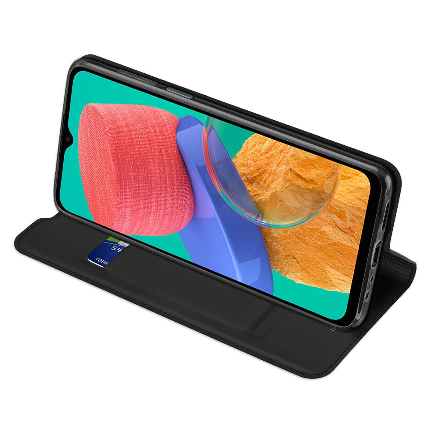 Buch Tasche "Dux Ducis" für Honor X7 Handy Hülle Etui Brieftasche Schutzhülle mit Standfunktion, Kartenfach schwarz