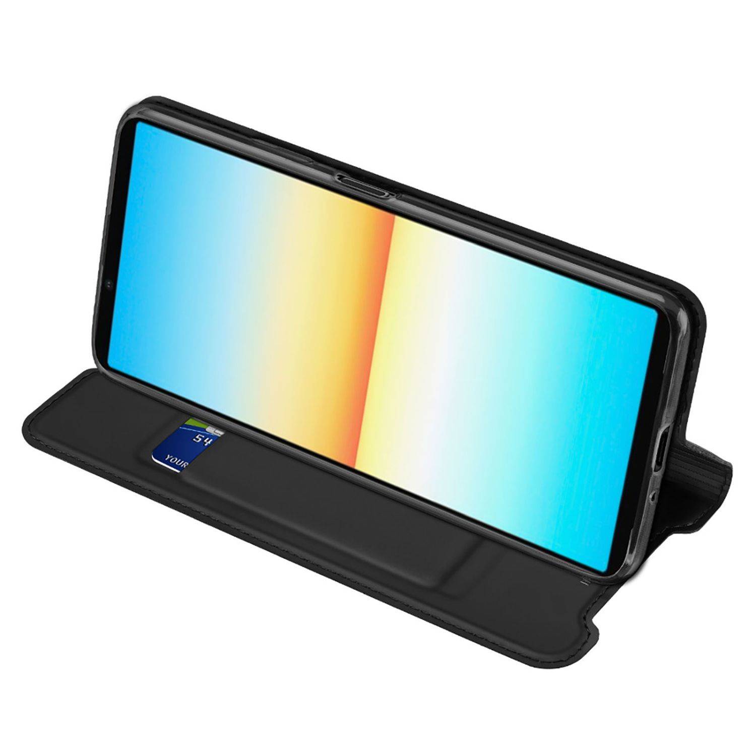 Buch Tasche "Dux Ducis" für Xiaomi Poco F4 GT Handy Hülle Brieftasche Schutzhülle mit Standfunktion, Kartenfach schwarz