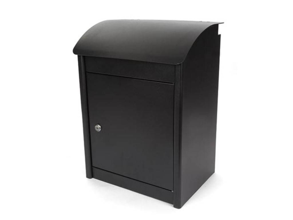 Perel Wandmontierter Paketbriefkasten für Post und Pakete mit Schloss und Einwurfklappe