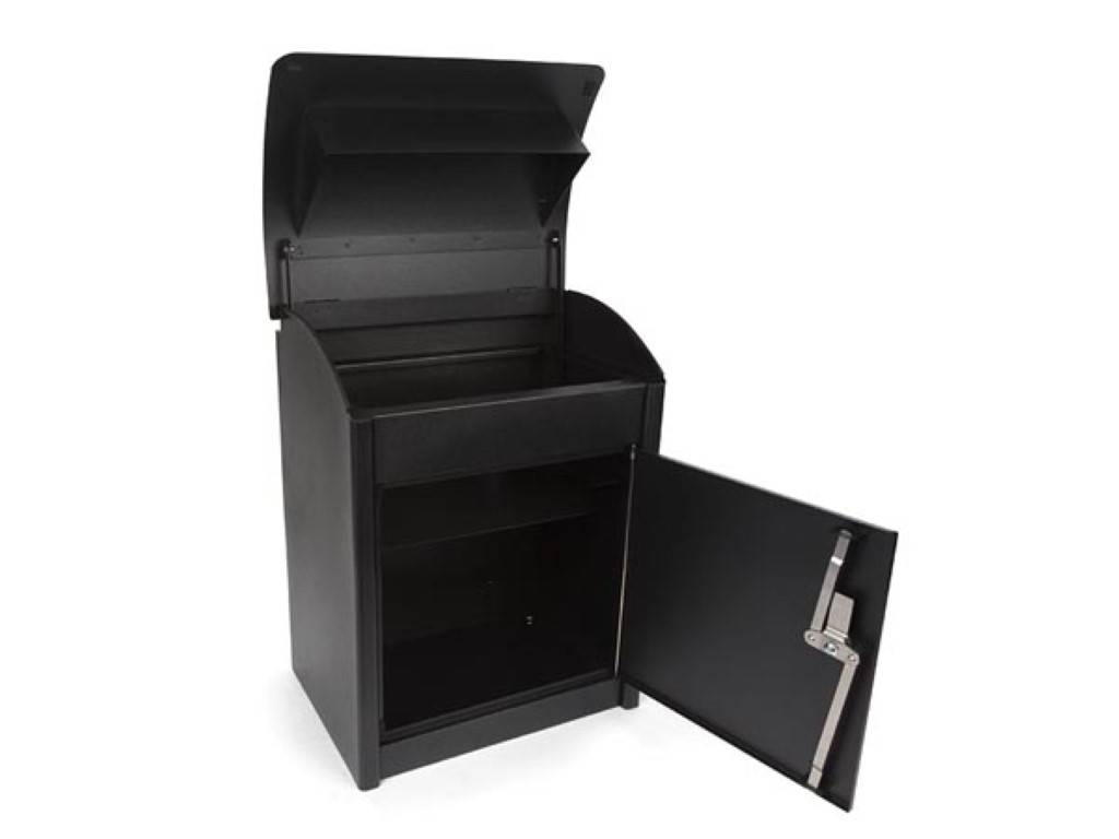 Perel Wandmontierter Paketbriefkasten für Post und Pakete mit Schloss und Einwurfklappe